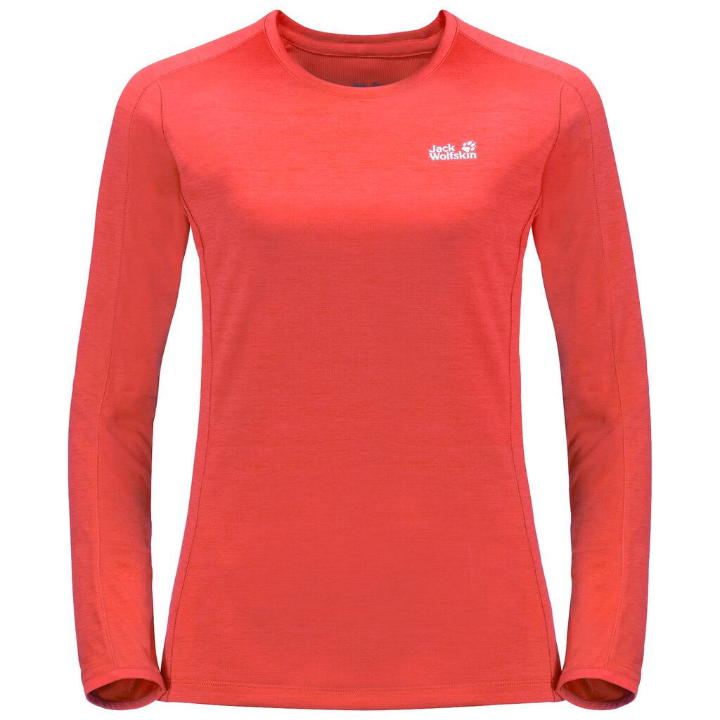 Jack Wolfskin HYDROPORE XT LONGSLEEVE μπλουζακια γυναικεια πορτοκαλι κοραλι | GR4785473